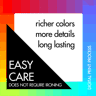 richer colors * more details * long lasting - DIGITAL PRINT PROCESS + EASY CARE - machine washable - does not require ironing