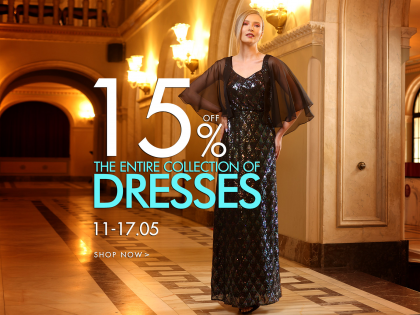 15% off the entire Dresses Collection
