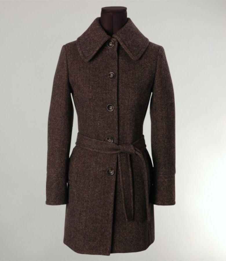 Wool cloth jacket with small fir tree design