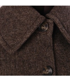 Wool cloth jacket with small fir tree design