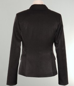 Elegant jacket with crystal button
