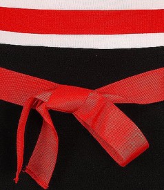 Sailor style t-shirt with red girdle