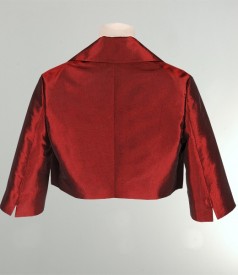 Dark red taffeta bolero
