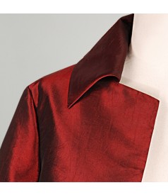 Dark red taffeta bolero