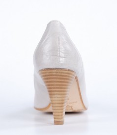 Letizia Ferrari grey leather shoes S725