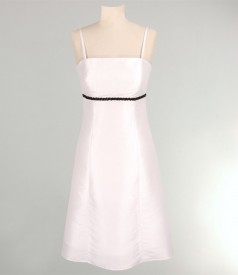White taffeta dress