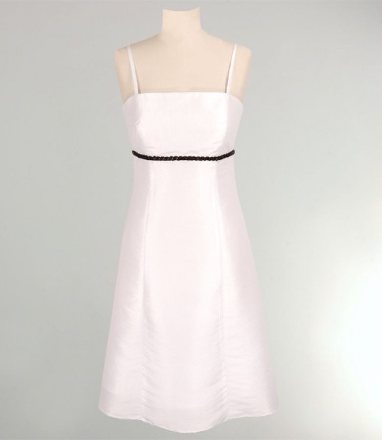 White taffeta dress