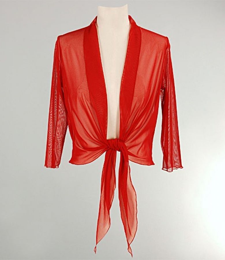 Red elastic tul bolero