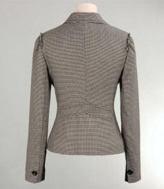 Pepita jacket with black outfit