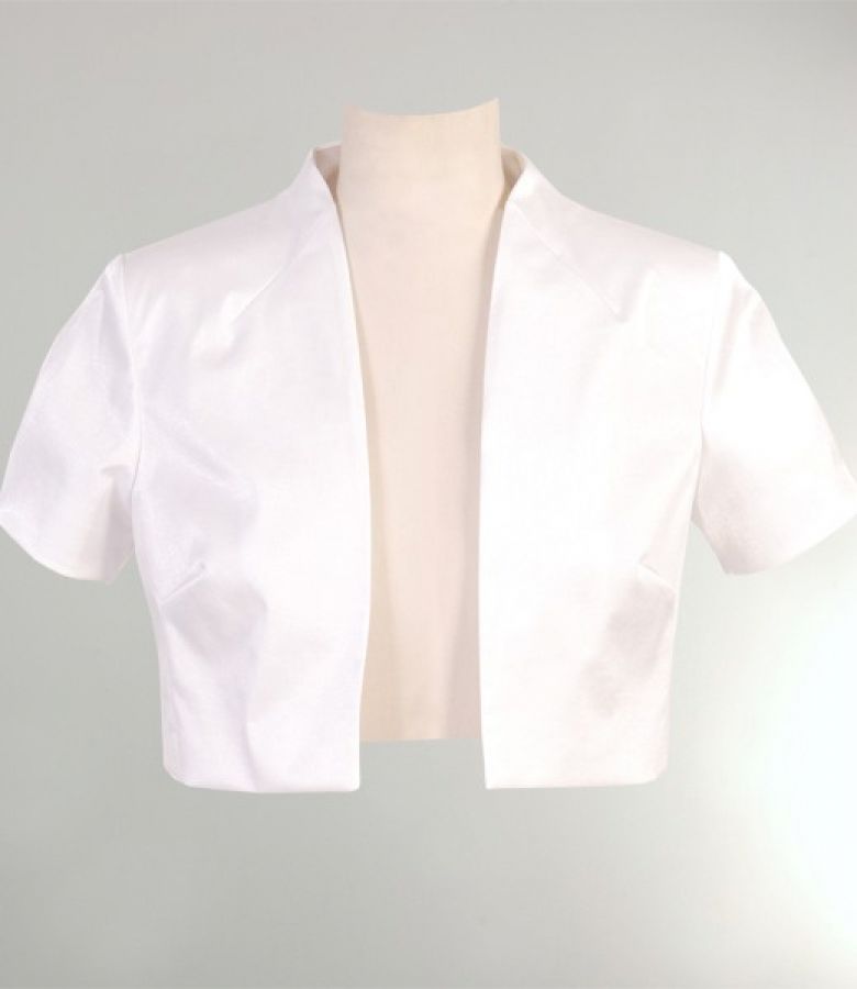 White bolero with shimmer effect