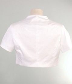 White bolero with shimmer effect