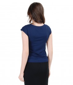 Plain jersey top with dropped shoulders