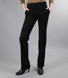 Black office pants with pockets