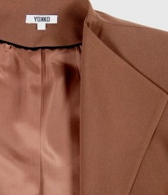 Office brown jacket with bow