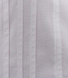 White shirt from elastic cotton with stitches