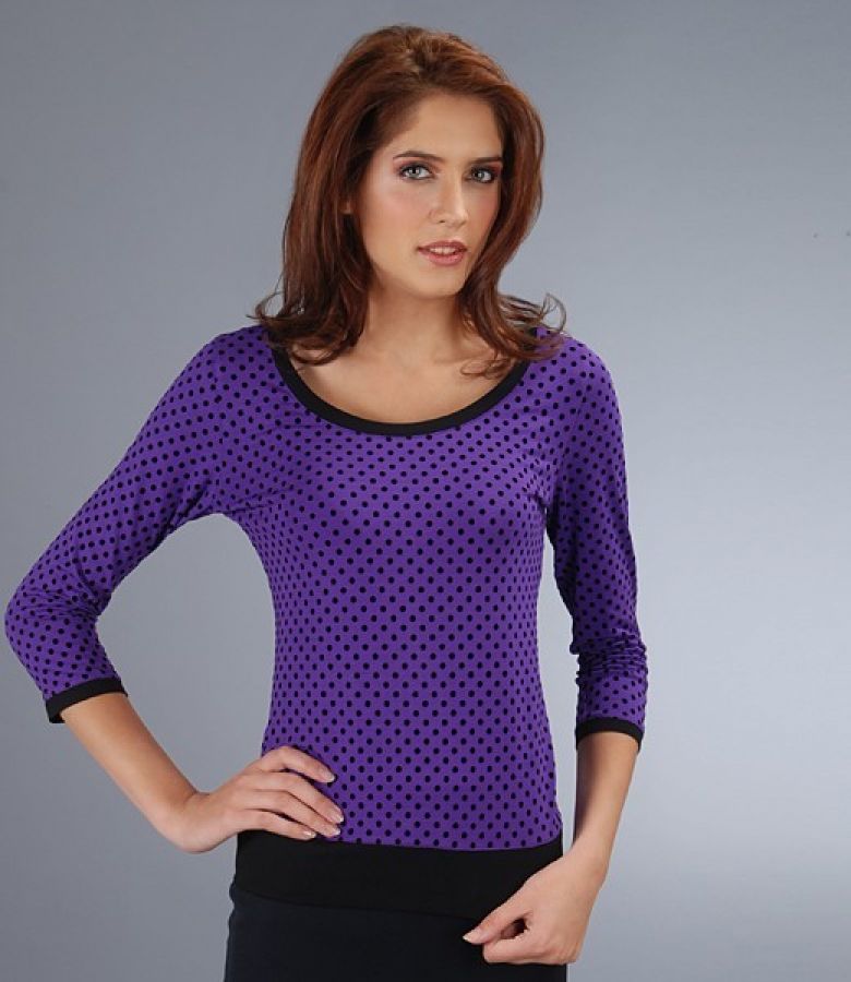 Jersey t-shirt with velvet small knot