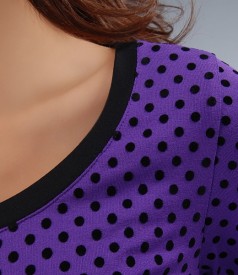 Jersey t-shirt with velvet small knot