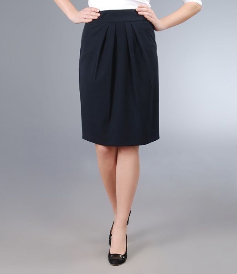 Navy skirt with folds