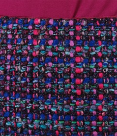 Skirt in multicolored loops with purple thread