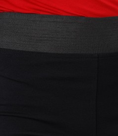 Thick elastic jersey flared pants