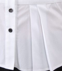 Cotton shirt with contrast cuffs and lining