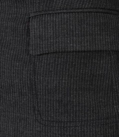 Grey elastic cotton jacket