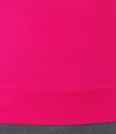 Jersey t-shirt with fallen sleeves