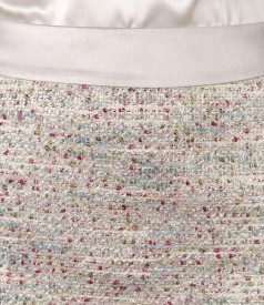 Loops skirt with metallic thread and cotton