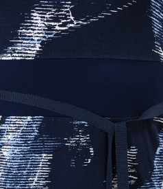 Jersey dress with garnish and belt