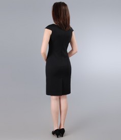 Black office dress with fins