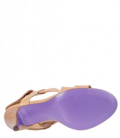 Beige leather sandals Miezko M1761