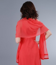 Coral veil scarf