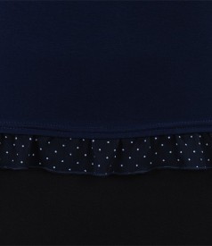 Navy jersey t-shirt with veil bow