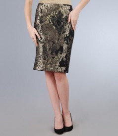 Brocade skirt with wool and gold thread