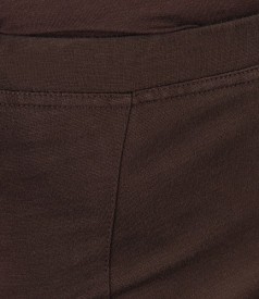 Thick brown jersey pants