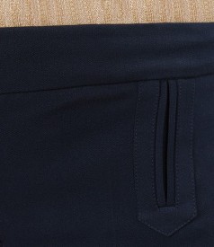 Office trousers in navy fabric