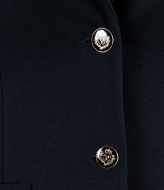 Office navy jacket with application