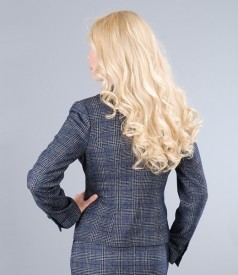 Virgin wool and cotton navy jacket  with pockets