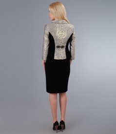 Elegant outfit with golden thread