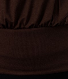 Elastic jersey uni t-shirt with raglan sleeve