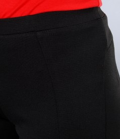 Thick black jersey trousers