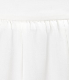 Skirt with gussets in white-ecru fabric