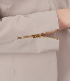 Cotton elastic beige jacket