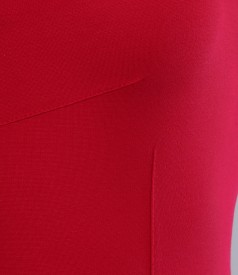 Elastic red jersey dress