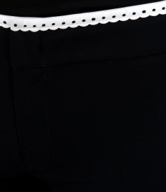 Stylish trousers with lacquer trim