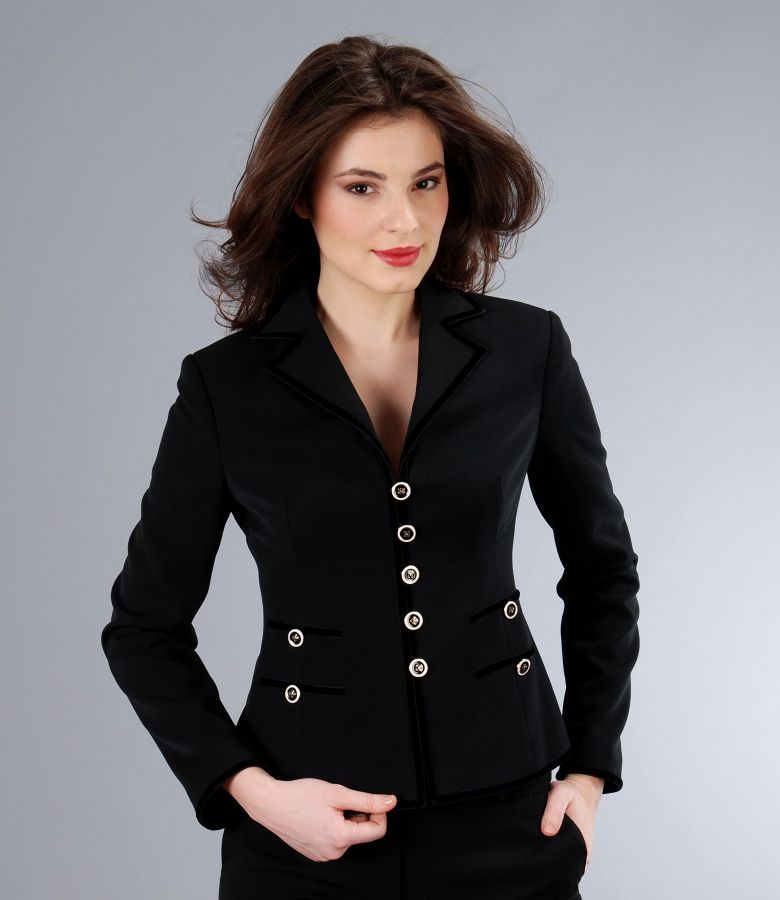 Elegant jacket with velvet lining