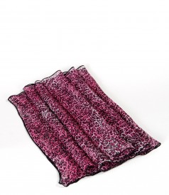 Printed crepe veil scarf