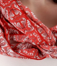 Printed veil scarf