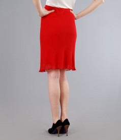 Red veil skirt