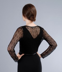 Black lace bolero